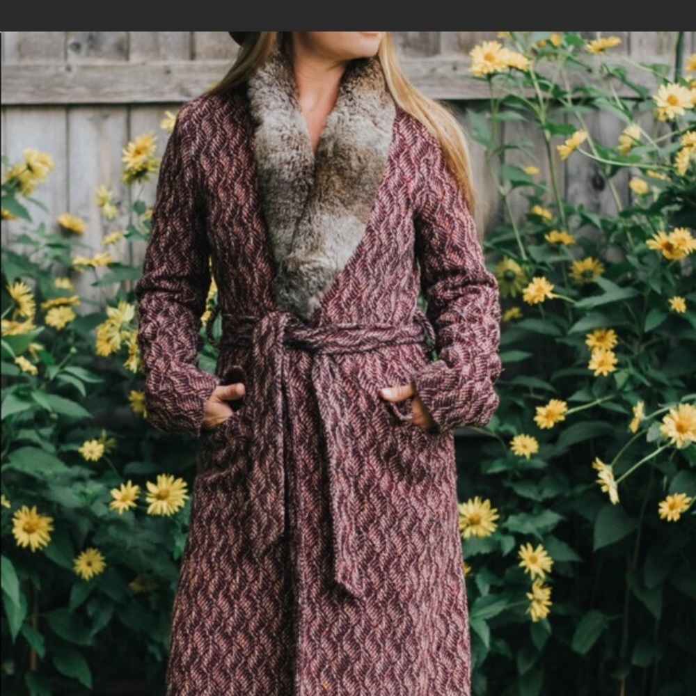 Club Monaco coat with faux fur collar